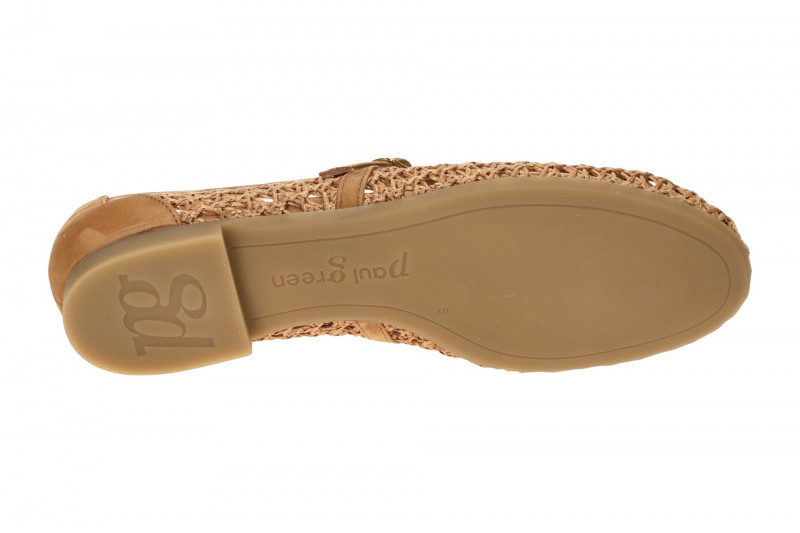 Paul Green Mary Jane Ballerinas braun geflochten 1143