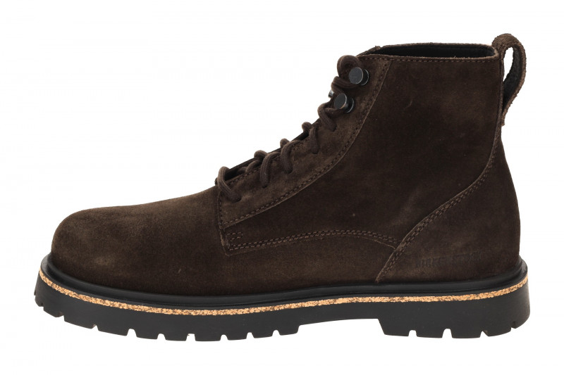 Birkenstock Highwood Lace Mid Herren Stiefel braun Velour Normal-Weit 1028931