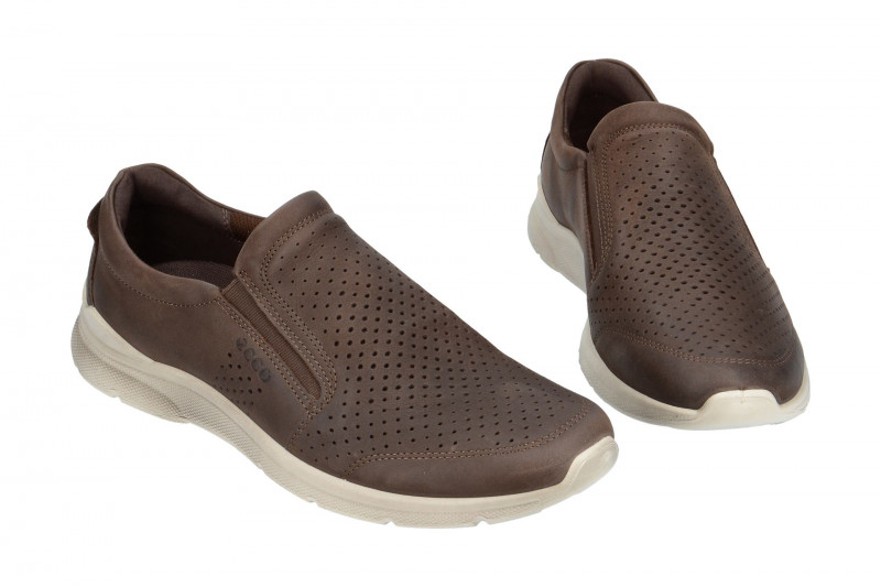 Ecco Irving Schuhe Slipper braun coffee gelocht