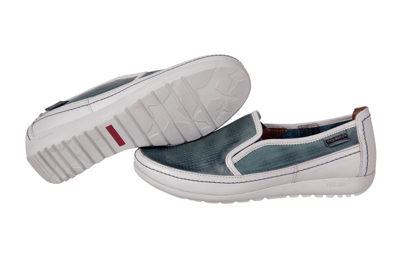Pikolinos Lisboa Schuhe blau weiß Slipper 767-8487LA
