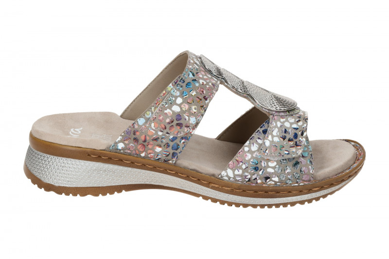 ara Hawaii Pantolette grau bunt gepunktet 12-29004