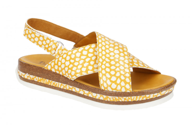 Think Zega Sandale gelb weiß effekt