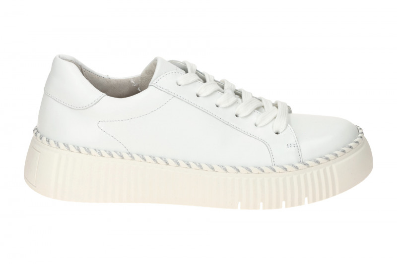 Gabor Schuhe weiß silber Plateau Sneakers 73.240.29