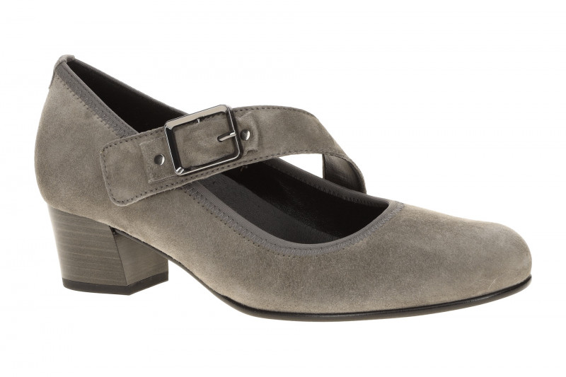 Gabor Comfort Spangen Pumps taupe grau H-Weite 3013