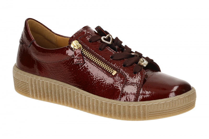 Gabor Schuhe Sneaker bordo rot Lack Schmuck 73.339.95