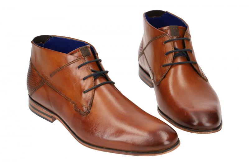 bugatti Mattia Schuhe Stiefelette braun cognac