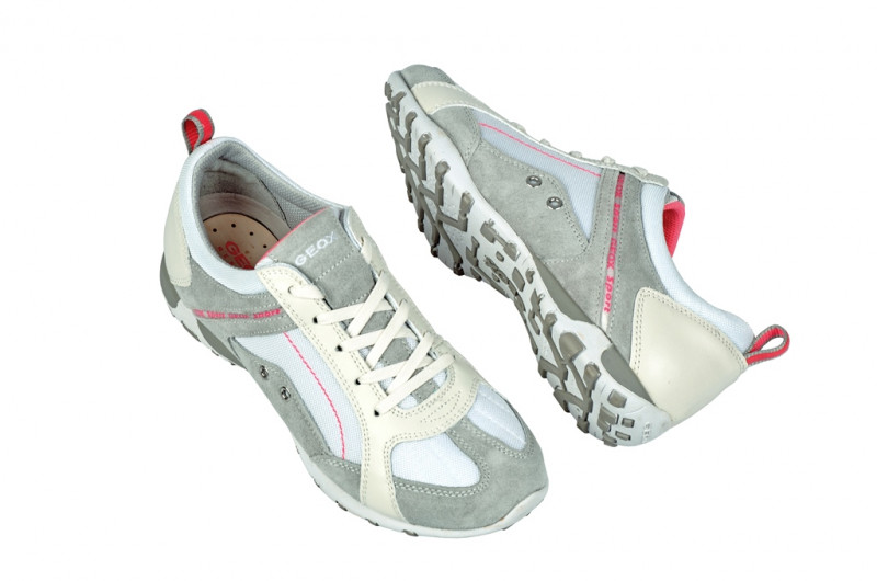 Geox Freccia Schuhe weiß grau Sportschuhe