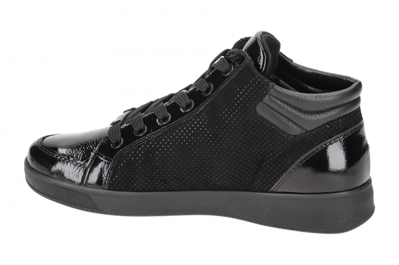 ARA Rom Schuhe Sneaker schwarz Lackpunkte 12-44499