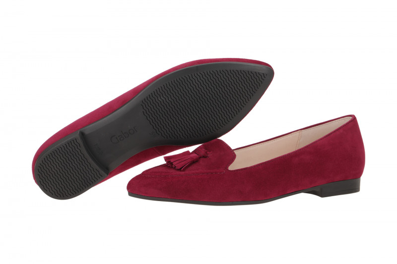 Gabor Slipper Ballerinas bordo rot Velour 31.303.15