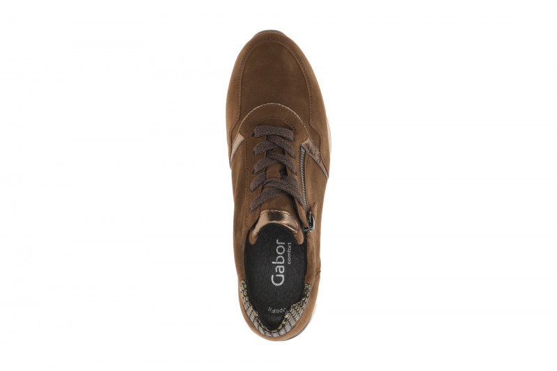 Gabor comfort Sneaker Schuhe braun Samt 56.528.31