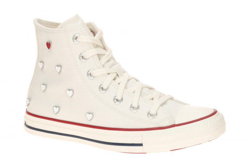 Converse Schuhe Chuck Taylor All Star Hi weiß creme Herzen