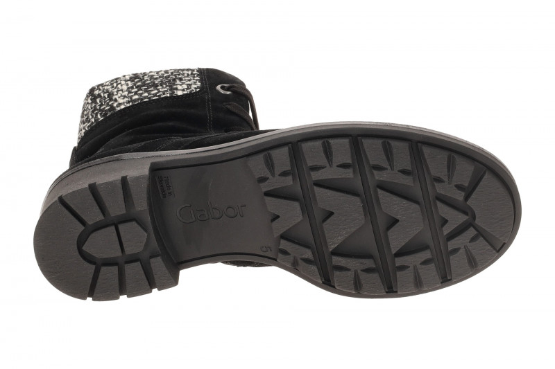 Gabor Stiefelette braun Velour Stoff-Kragen 71.771.17