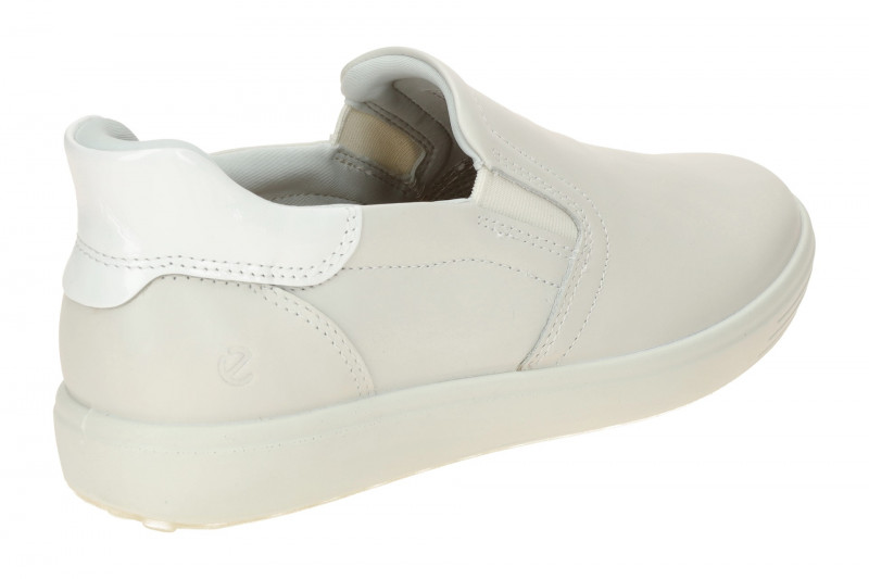 Ecco Soft 7 Slipper Schuhe weiß offwhite Damen 470853