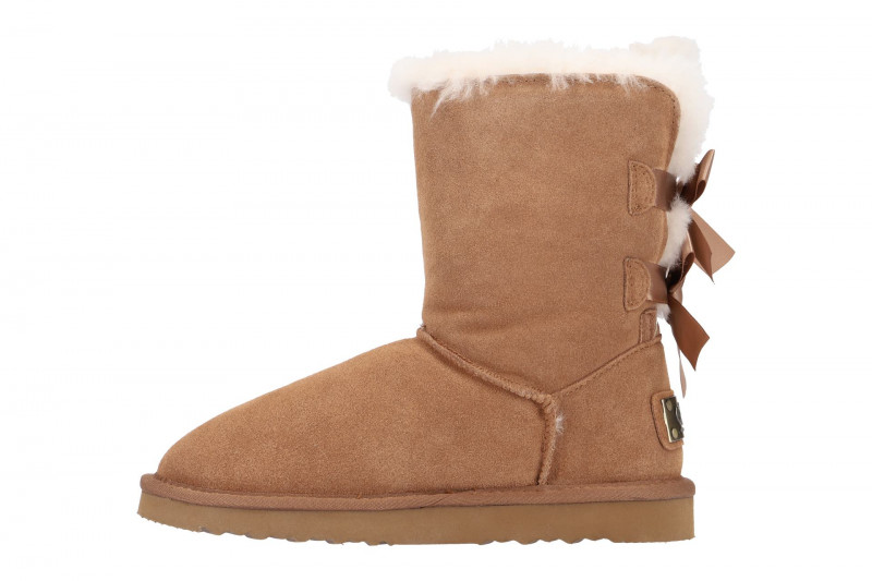 Oog Stiefel braun Lammfell Boots OB0604