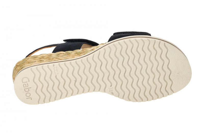 Gabor Comfort Keil Sandale blau Bast 42.773.46