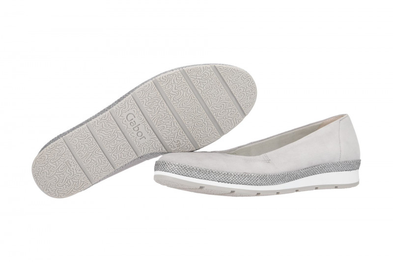 Gabor Glamour Ballerina grau silber 42.400.30