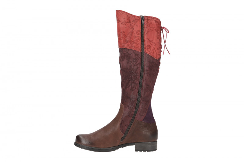 Think Denk Schaft-Stiefel braun rot effekt