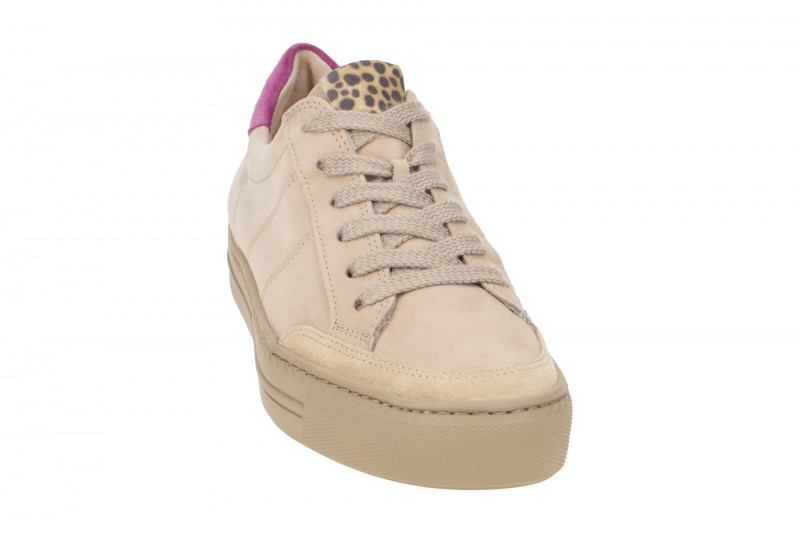 Paul Green Sneaker Schuhe beige lila Nubuck 5114