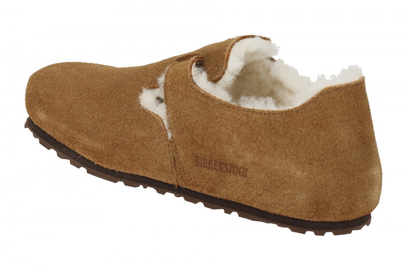 Birkenstock London Shearling Schuhe braun Normal-Weit 1014962