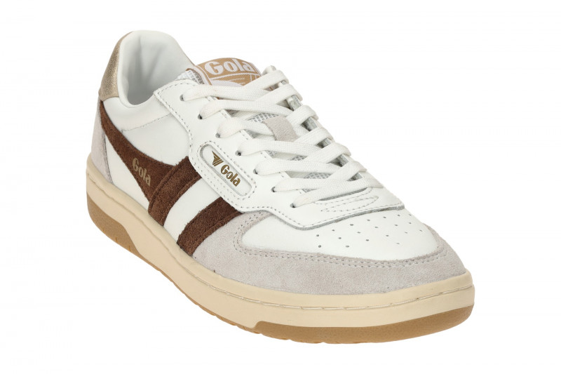 Gola Hawk Schuhe Sneakers weiß braun Damen CLB336