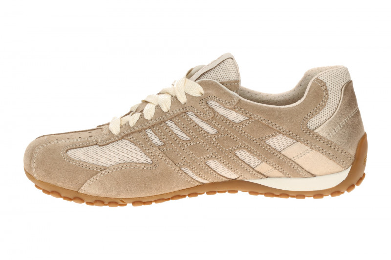 Geox Snake Schuhe beige creme Damen Sneakers D65B0A