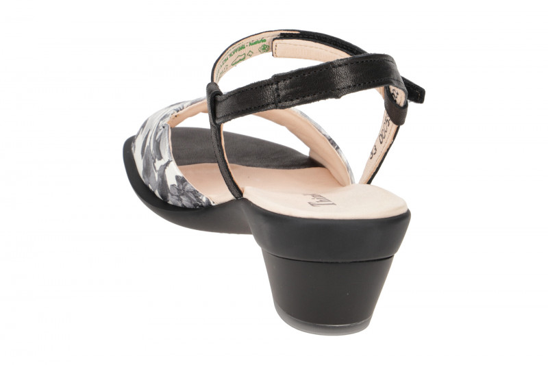 Think Zaza Sandalette schwarz weiß Blumen 596