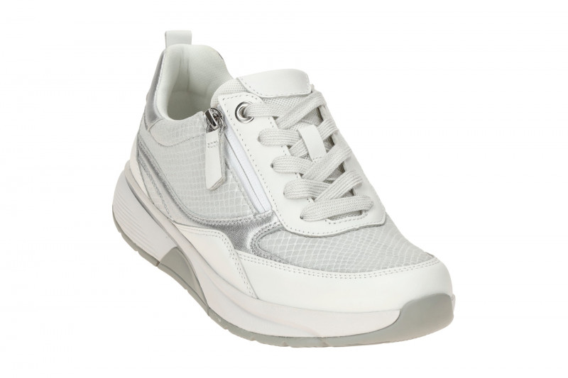 Gabor RollingSoft Schuhe weiß silber Elastik 66.877.60