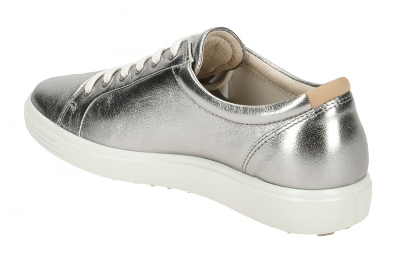 Ecco Soft 7 Schuhe silber grau Damen Sneakers