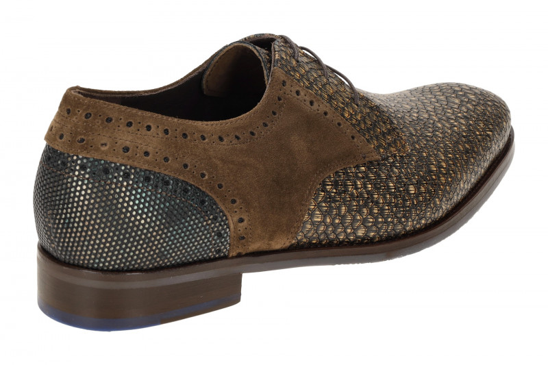 Floris van Bommel De Stapper Schuhe braun Schlange 30361
