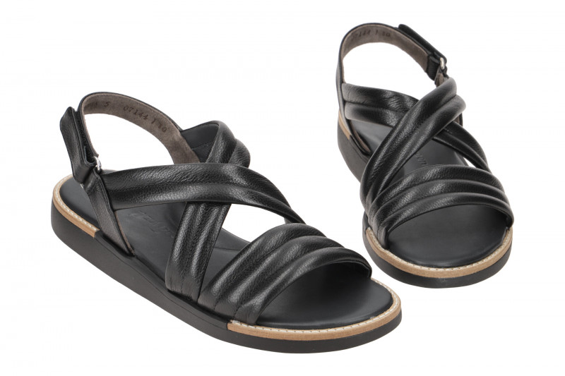 Paul Green Sandale Kreuzriemen schwarz Klett 6054