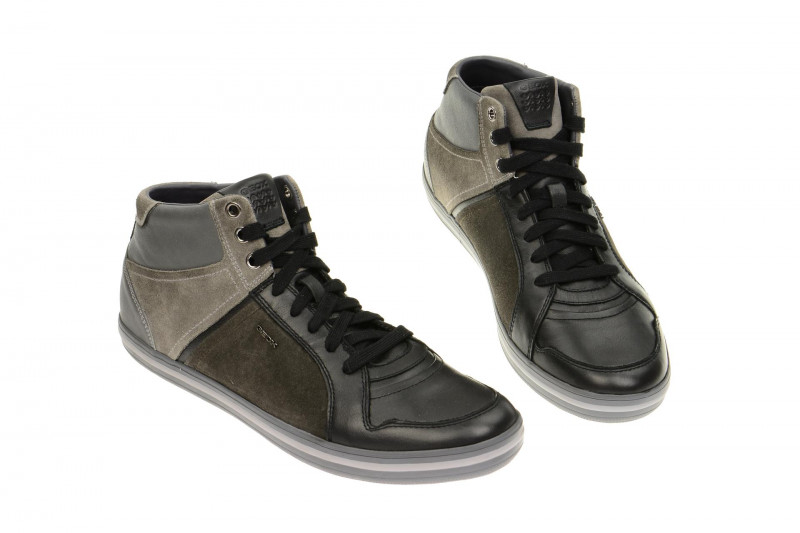 Geox Respira Box E Sneakers in schwarz dunkelgrau Herren Stiefelette