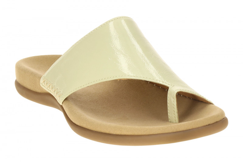 Gabor Zehentrenner Pantolette vanilla gelb Lack 83.700.93