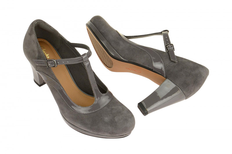 Clarks Pumps Chorus Pitch grau kombi