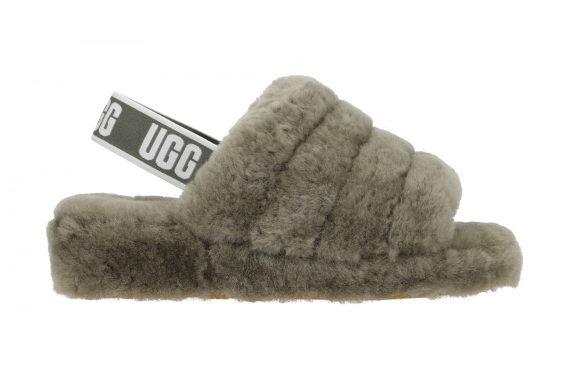 UGG Fluff Yeah Slide Hausschuhe grün