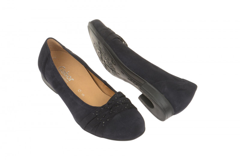 Gabor Florenz Pumps blau Velour 42.634.26