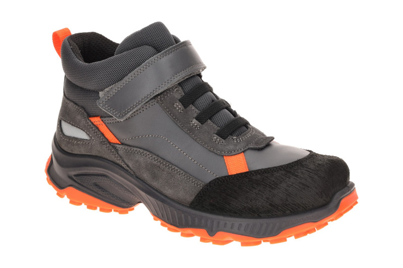 Ecco Receptor Teen Schuhe Mid Cut grau orange Waterproof 724753