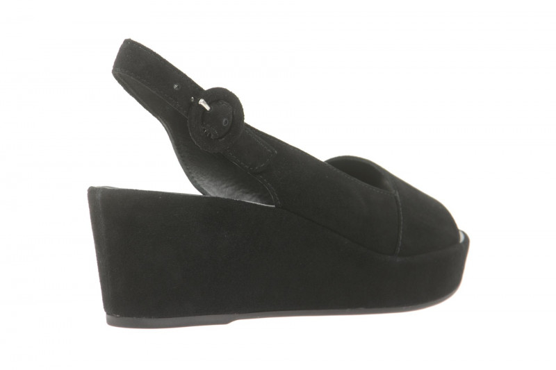 Högl Slingback Sandale schwarz Plateau 3202