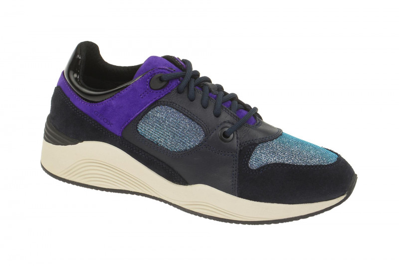 Geox Omaya Schuhe blau grau glitter D540SA