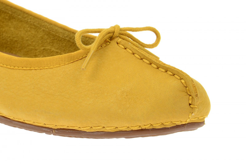 Clarks Freckle Ice Ballerina gelb Nubuck 26105951