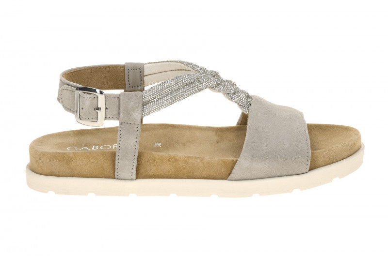 Gabor Fashion Sandale grau silber Strass 84.601.12