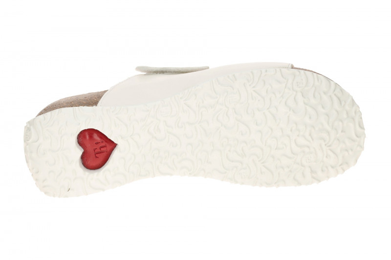 Think Mizzi Pantoletten weiß bunte Blüten 124