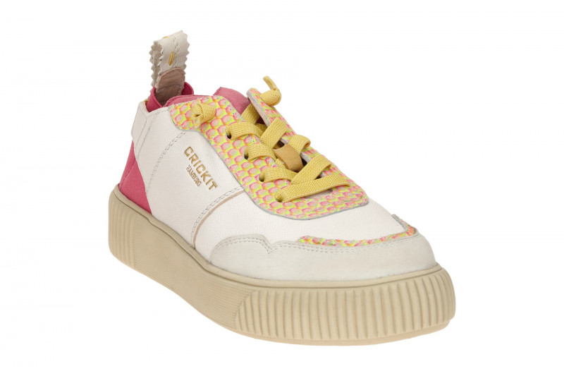 CRICKIT Oakli Stretch Sneaker weiß pink 3D Effekt