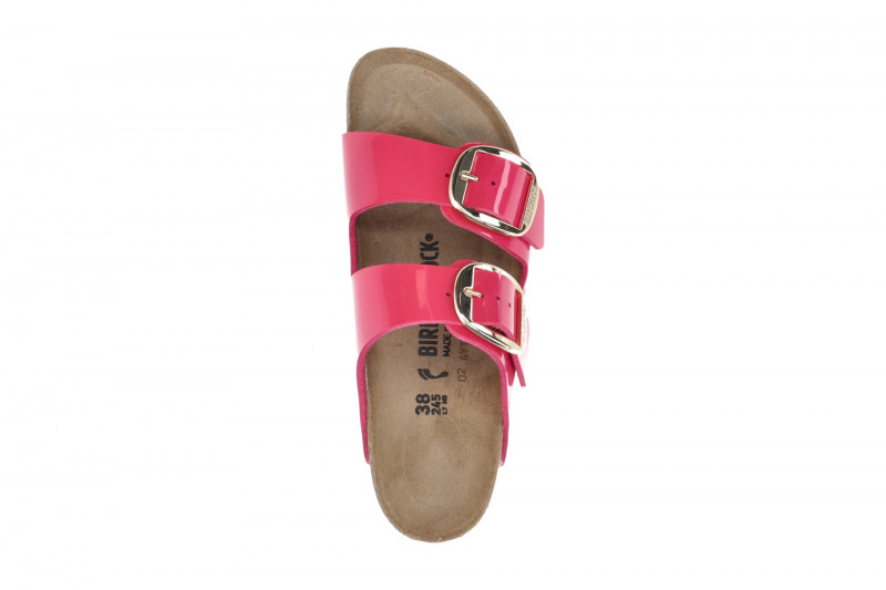 Birkenstock Arizona Big Buckle Pantolette pink fuchsia Lack SCHMAL