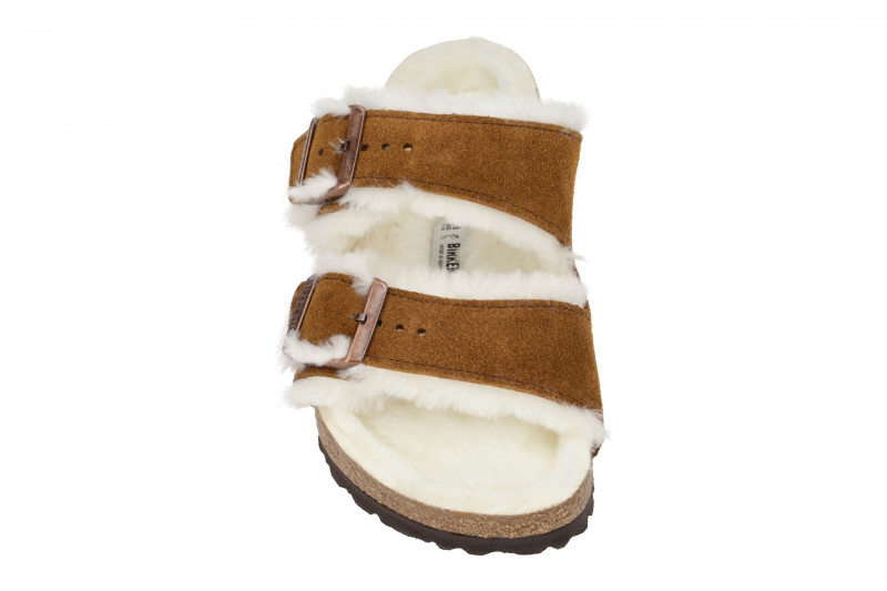 Birkenstock Arizona Shearling Pantolette braun Lammfell 1001128