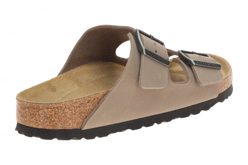 Birkenstock Arizona Pantolette taupe grau SCHMAL 1032070