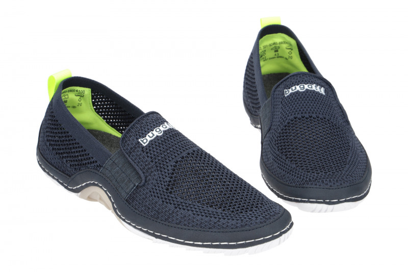 bugatti Quetzal Schuhe Slipper dunkelblau