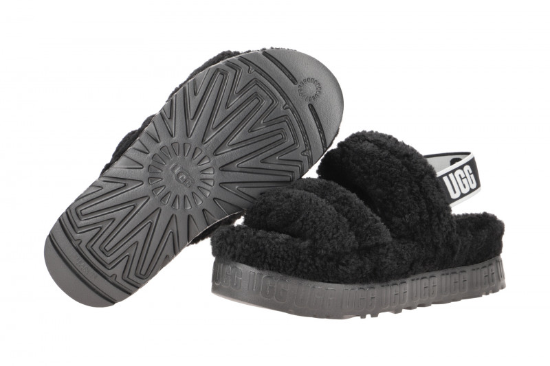 UGG Oh Fluffita Sandalen Hausschuhe schwarz 1120876