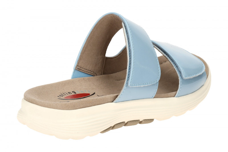 Gabor RollingSoft Pantolette blau artic Lack 66.811.96