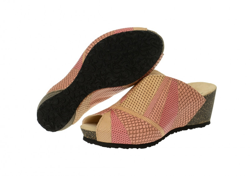 Think Zilli Pantolette gelb rot 2-82327-69