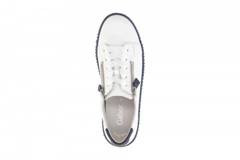Gabor Schuhe weiß blau Damen Sneakers 63.334.26